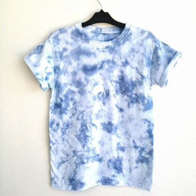 Футболка жіноча (unisex) легка літня зі стильним tie-dye і коротким рукавом - Блакитний - розмір M futsinM фото