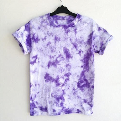 Футболка жіноча (unisex) легка літня зі стильним tie-dye і коротким рукавом - Бузкова - розмір M futsirM фото