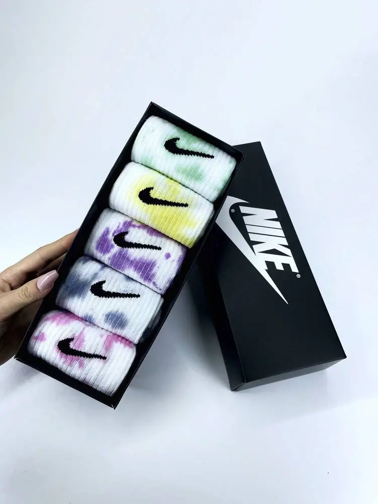 Набір у коробці 5 пар високі чоловічі Шкарпетки Nike - фото 1