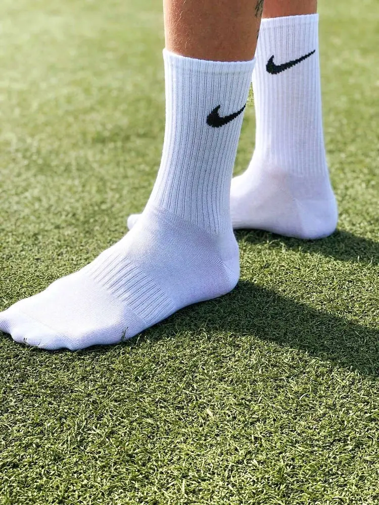 Високі Шкарпетки Nike - Білі - з резинкою - Подарунковий набір у коробці 5 пар - фото 1